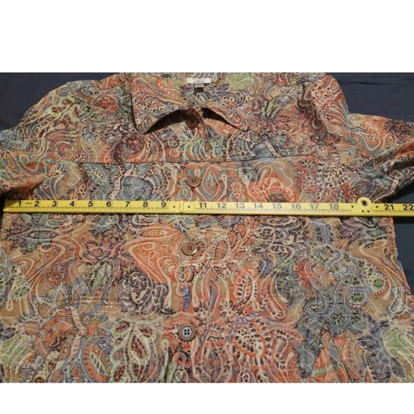 Baxter Wells Jacquard Paisley Pink Blue JacketBlazer Size L BohoChic Embroidered - Picture 6 of 9